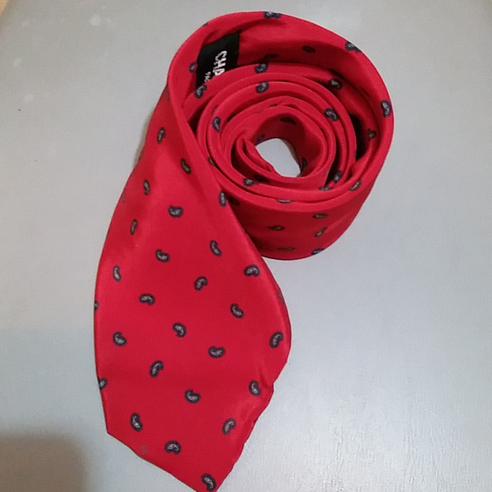 Authentic Chanel vintage silk necktie